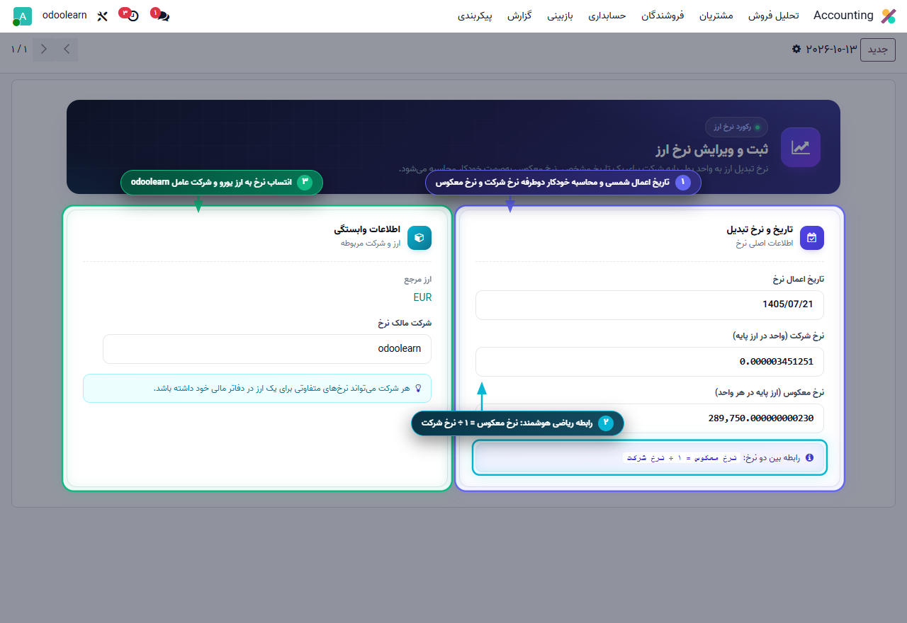 گام ۴ - فرم مدرن ثبت نرخ روز ارز